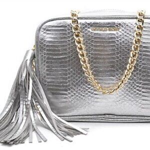 NWT Victoria's Secret Silver Crossbody Bag